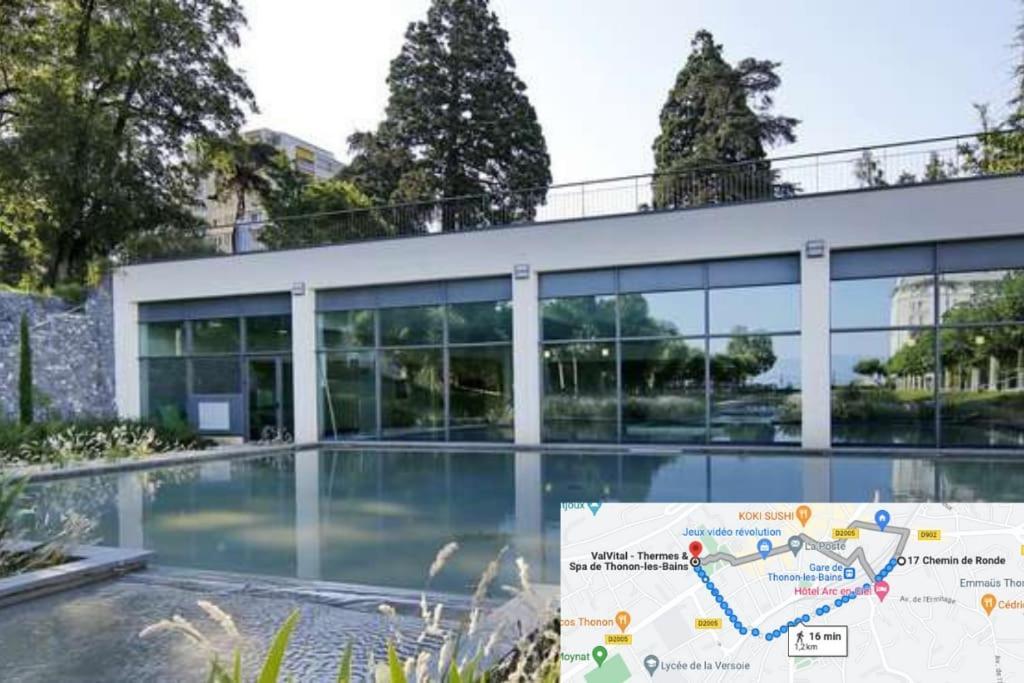 T3 Duplex Thonon Centre - Parking - Gare - Thermes Bagian luar foto